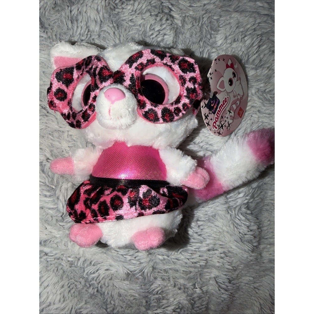 Aurora World YooHoo & Friends Plush Pammee Fennec Fox In Animal Print 5" Glasses